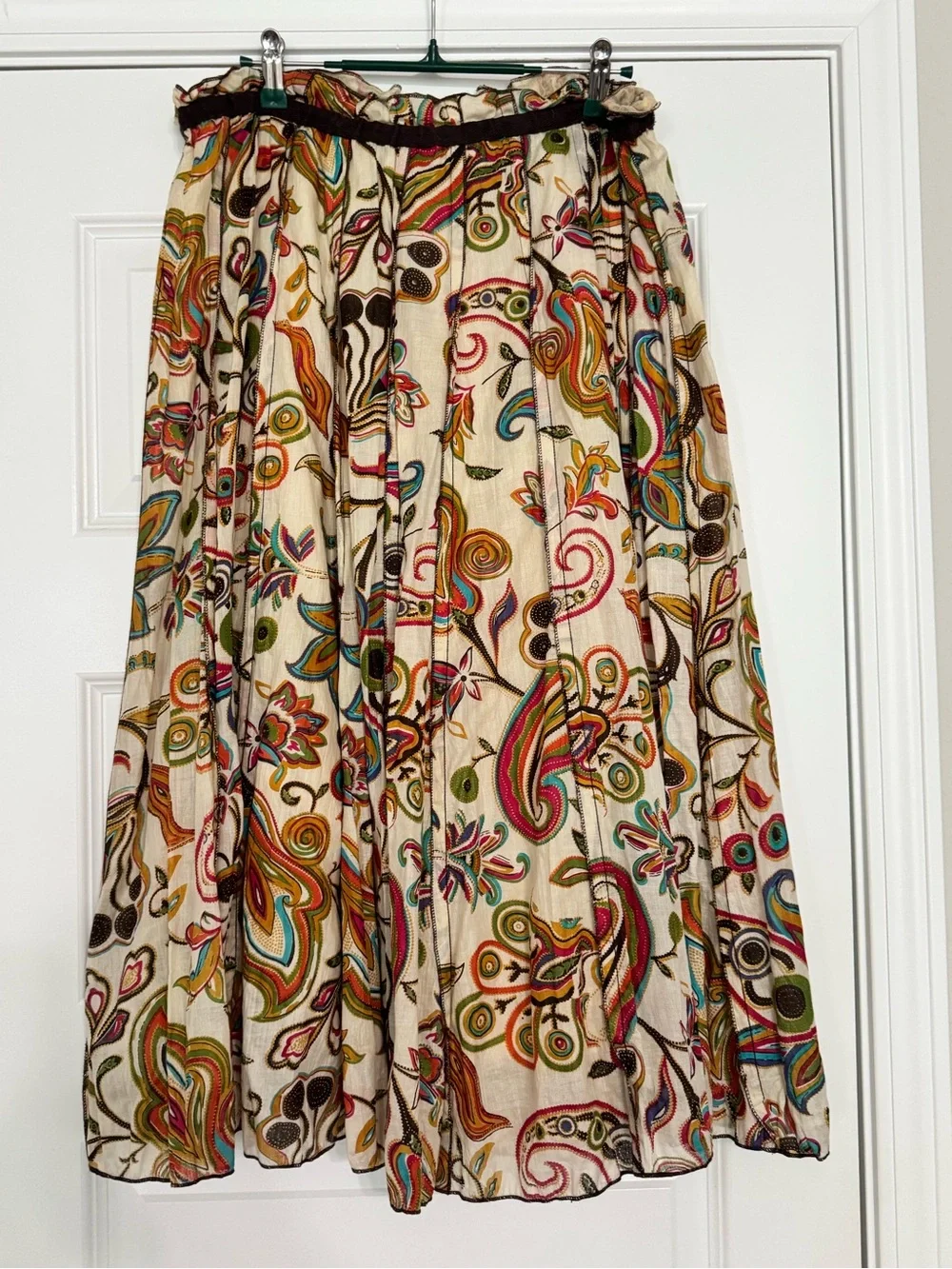 14/16 Dimri Paisley Cotton Boho Midi Skirt